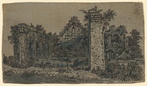 Ruïnes van de Abdij van Rijnsburg: Kleine Versie door Hercules Seghers