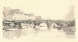De Pont Neuf gezien vanaf de sluizen, 1915 door Herman Armour Webster