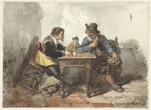 Twee mannen aan een tafel gezeten