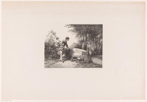 Twee paren in een park door Herman Frederik Carel ten Kate