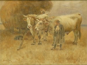 Schets voor De Oogsters door Herman Hartwich