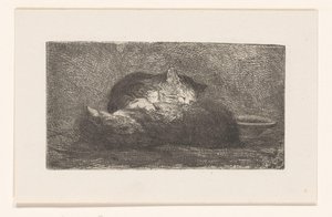 Twee katten door Herman Johannes van der Weele