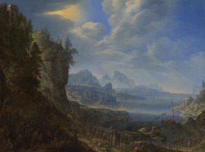 Christus onderwijst vanuit de boot van Sint Petrus op het Meer van Gennesaret