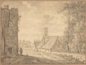 Dorpslandschap door Herman Saftleven