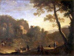 Landschap met figuren