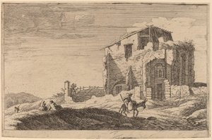 Zicht op een Verwoest Gebouw door Herman van Swanevelt
