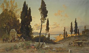 Uitzichten over de Bosporus, Constantinopel door Hermann David Salomon Corrodi
