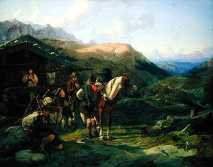 Vertrek van de Alpenweide, 1832