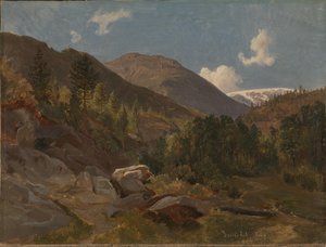 Noors landschap door Hermann Kauffmann the Elder