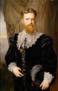 Portret van de Oostenrijkse politicus Karl Lueger in historische kostuum door Hermann Nigg