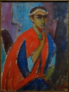 Zelfportret in kostuum (De Romein) door Hermann Stenner
