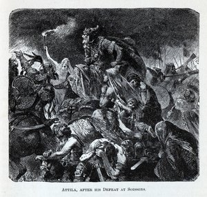 Attila na zijn nederlaag bij Soissons, 1882