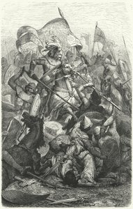 Slag tussen de Saksen en de Wenden door Hermann Vogel