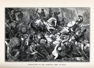 Vernietiging van het Atheense leger in Sicilië, 1882 door Hermann Vogel