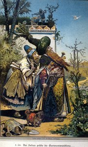 Illustratie van Vogel voor het verhaal van de gebroeders Jacob (1785-1863) en Wilhelm (1786-1859) Grimm: 