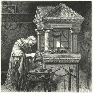 Offers brengen in een tempel in het oude Rome door Hermann Vogel