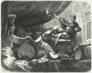De ochtend na een Romeins feest door Hermann Vogel