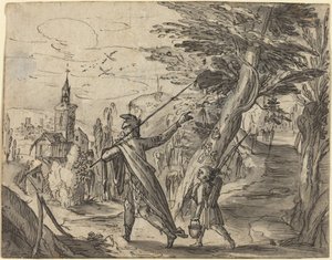 Abraham en Isaak door Hermann Weyer