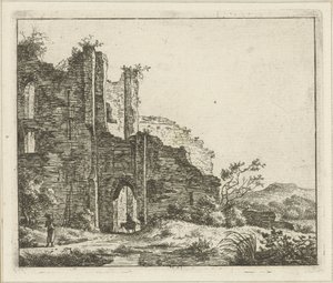 Landschap met ruïne