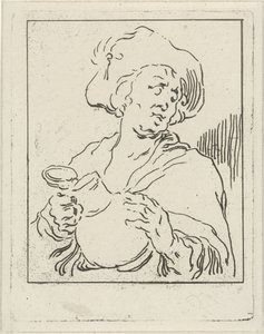 Man met kruik