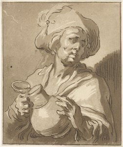 Man met kruik
