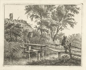 Man op brug