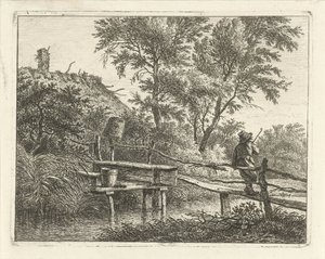 Man op brug