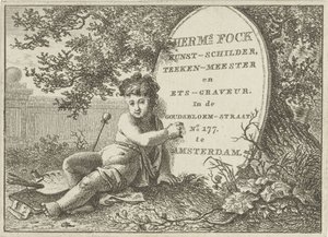 Visitekaart van Hermanus Fock door Hermanus Fock