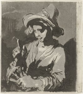 Vrouw met waaier