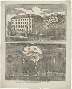 De gevangenis te Amsterdam en een brandend grachtenhuis