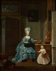 Susanna van Collen née Mogge en haar dochter, 1776 door Hermanus Numan
