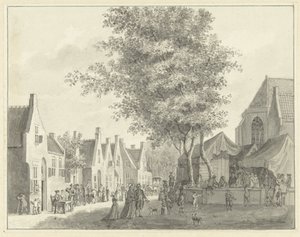 Markt in het dorp Valkenburg