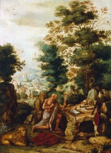 Sint Hiëronymus in een landschap, c1530-c1550
