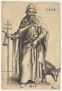 Sint Antonius, 1564 door Hieronymous Wierix