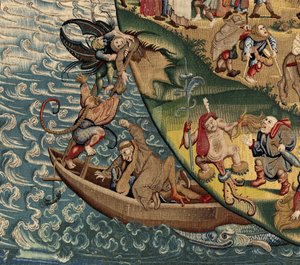 Tapijt geïnspireerd door het werk van Jheronimus Bosch door Hieronymus (after) Bosch