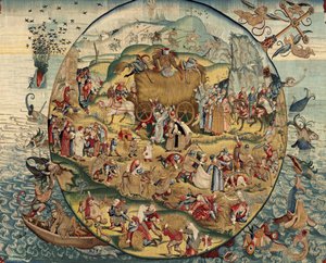 Tapijt geïnspireerd door het werk van Jheronimus Bosch, ca. 1560