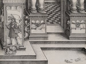 Onderste gedeelte van de ingang naar de rechterpoort Die Porten des Adels