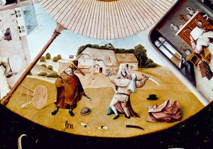 Woede (detail van De Zeven Hoofdzonden en de Vier Laatste Dingen) door Hieronymus Bosch