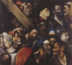 Christus draagt het kruis, 1515-1516 door Hieronymus Bosch