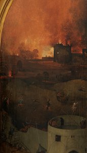 Detail van het rechter paneel van het Laatste Oordeel door Hieronymus Bosch