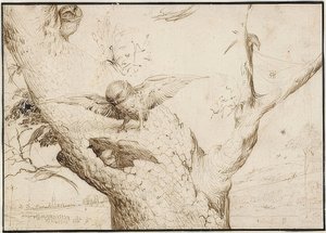 Uilennest. Omstreeks 1505-10 door Hieronymus Bosch