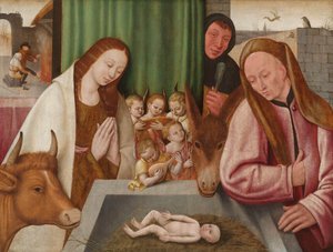Geboorte, ca. 1550-1600 door Hieronymus Bosch