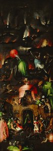 Het Laatste Oordeel Drieluik, rechter paneel, ca. 1485 door Hieronymus Bosch