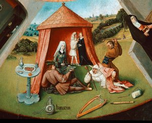 De lust (detail) door Hieronymus Bosch