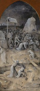 De Verleiding van Sint Antonius. Drieluik, achterzijde: De Gevangenneming van Christus, 1500-1501 door Hieronymus Bosch
