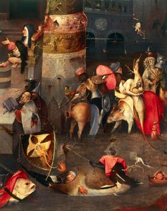 Drieluik van de Verzoeking van St. Antonius (middenpaneel) door Hieronymus Bosch