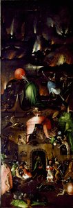 Drieluik van het Laatste Oordeel (rechter paneel, Hel) door Hieronymus Bosch