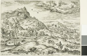 Mercurius met het hoofd van Argus door Hieronymus Cock