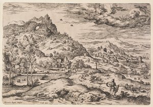 De doop van de eunuch door Hieronymus Cock