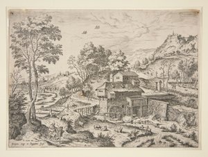 De Vlucht naar Egypte, uit Landschappen met Bijbelse en Mythologische Scènes